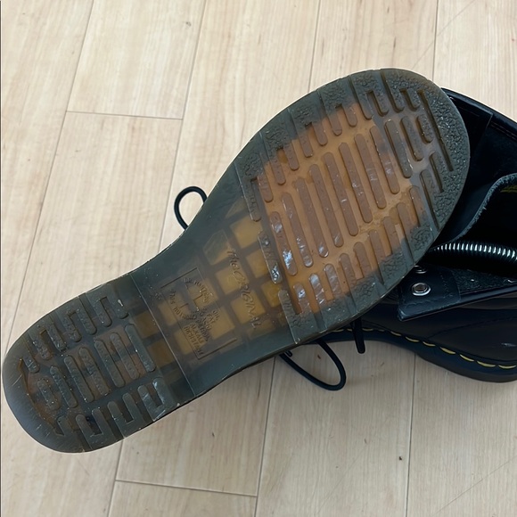 Dr. Martens Black and Yellow Combat Boots with Chunky Sole - Picture 14 of 16
